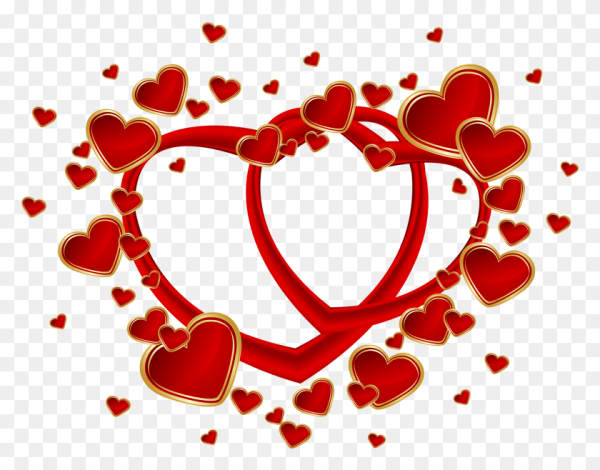 Набор наклеек "сердечки"