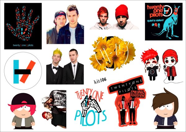 Twenty one Pilots наклейки