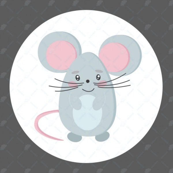 Наклейка - мышь