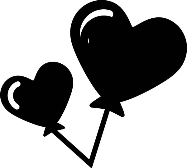 Сердечко в сердечке силуэт