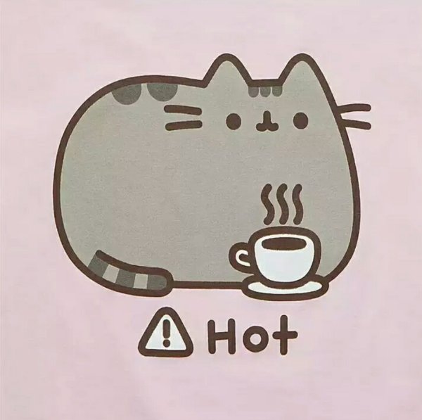 Пушин Кэт с кофе