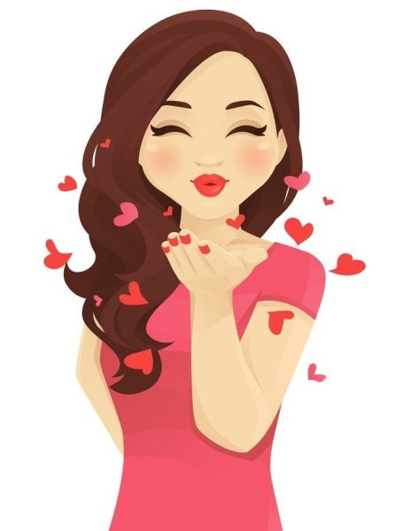 Воздушный поцелуй рисунок