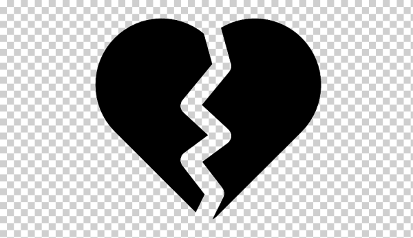 Контур разбитого сердца