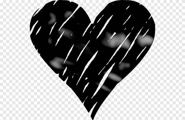 Разбитое сердце черно белое