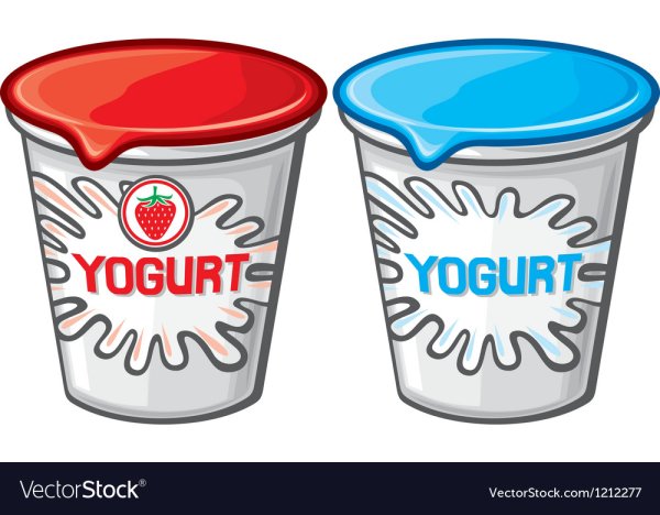 Стаканчики от йогурта вектор