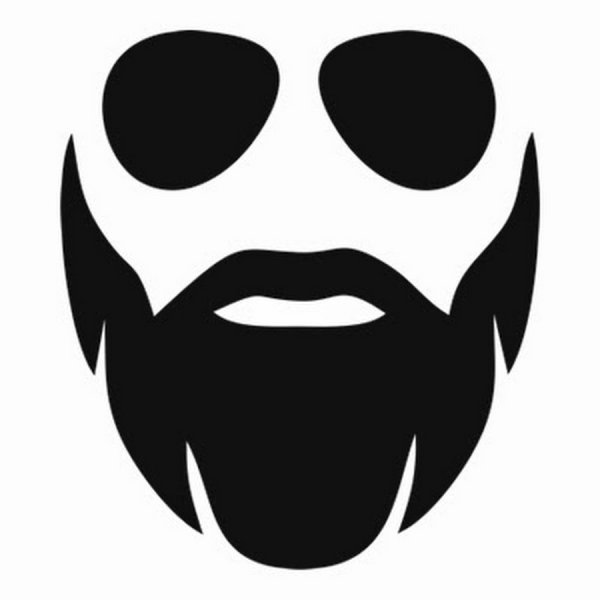 Силуэт бородатого лица