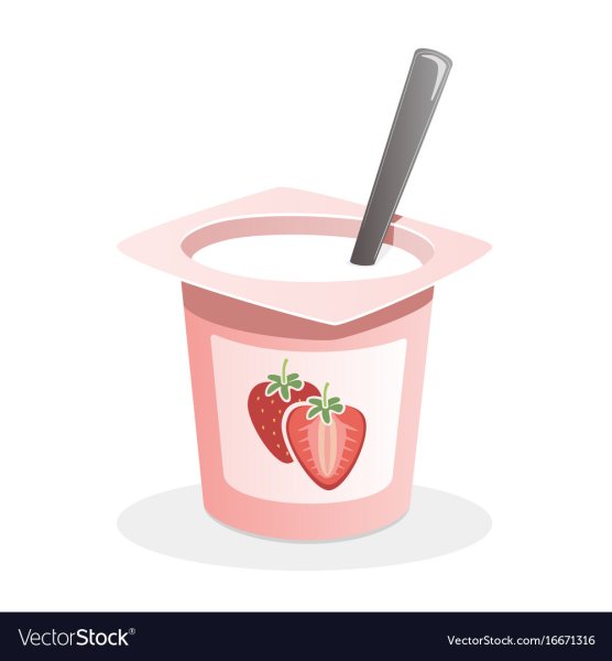 Йогурт на белом фоне