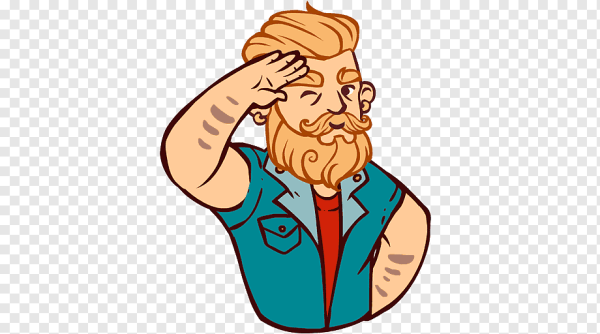 Нарисованный мужик с бородой