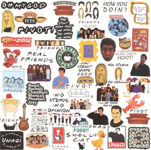 Наклейки из сериала друзья