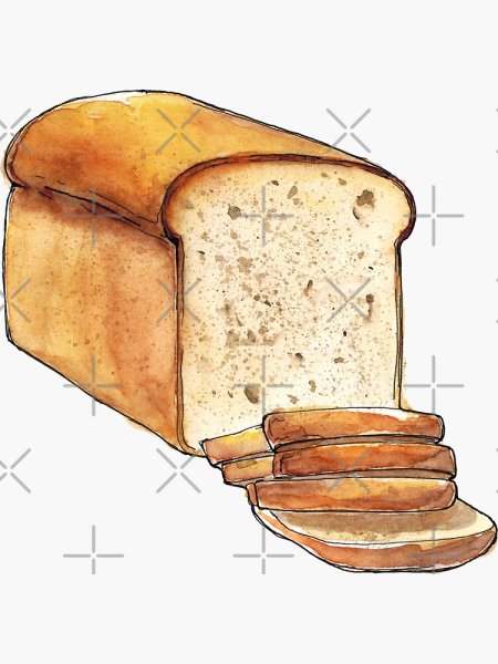 Стикер хлеб и селедка