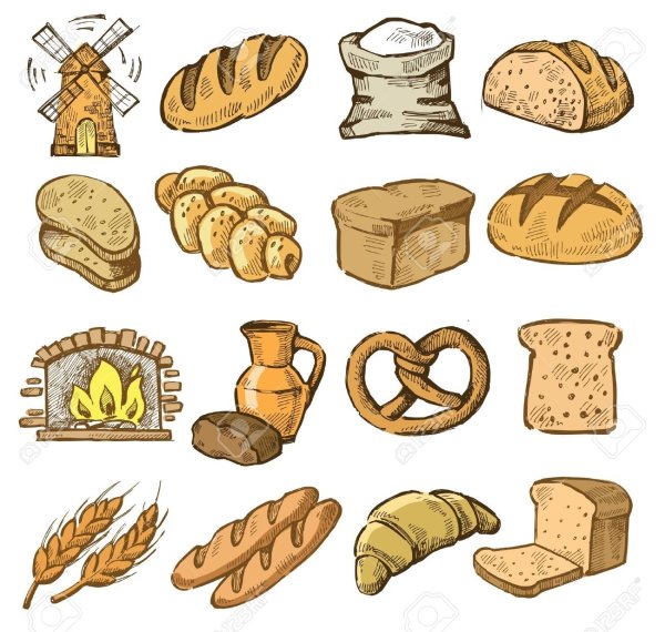 Рисование хлебное изделие