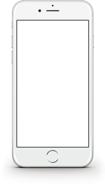 Экран смартфона на белом фоне