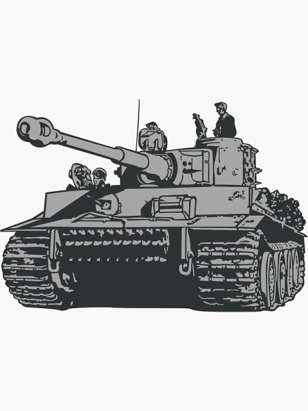 Силуэт танка тигр