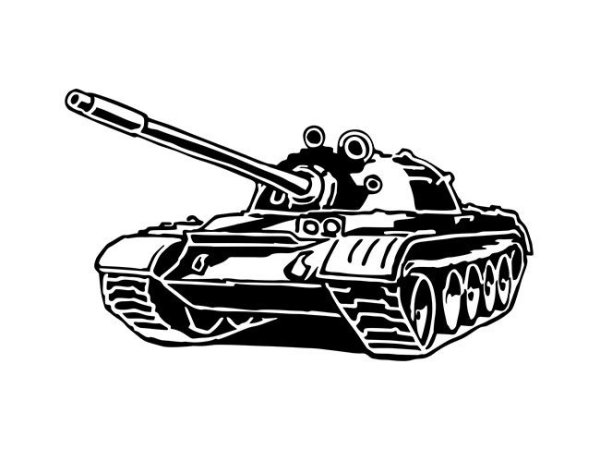 Танк т34 вектор контур