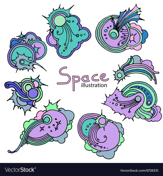 Стикеры космос вектор