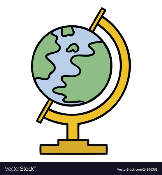 Стикер Глобус на прозрачном фоне