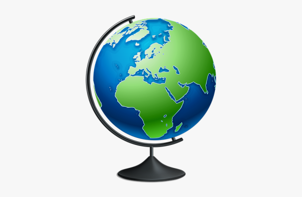Глобус на белом фоне