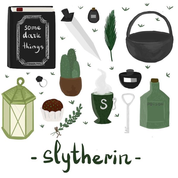 Стикеры Гарри Поттер Слизерин