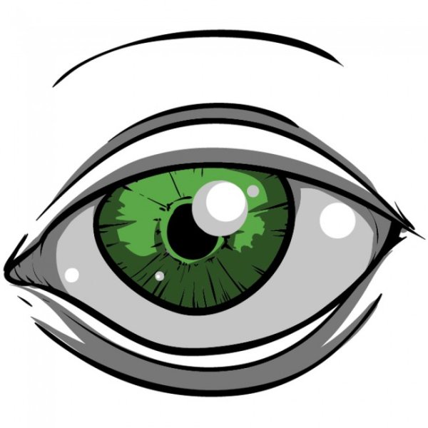 Зеленые глаза мультяшные