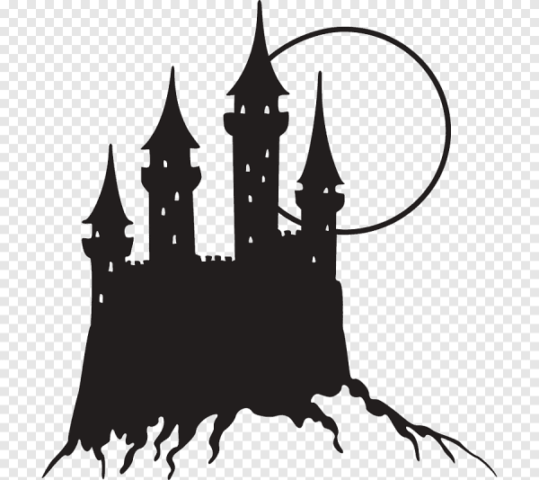 Готический замок силуэт