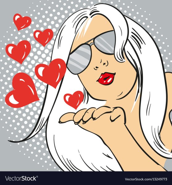 Воздушный поцелуй мультяшный