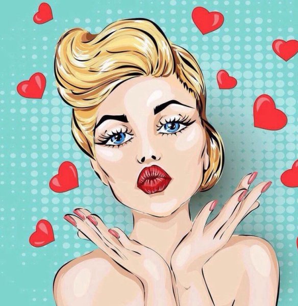 Блондинка в стиле попапт