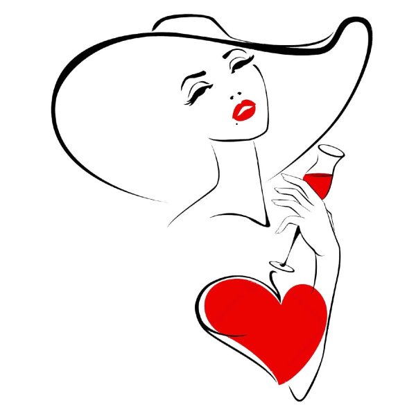 Контурные рисунки девушек