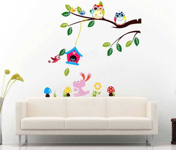 Необычные наклейки на стену