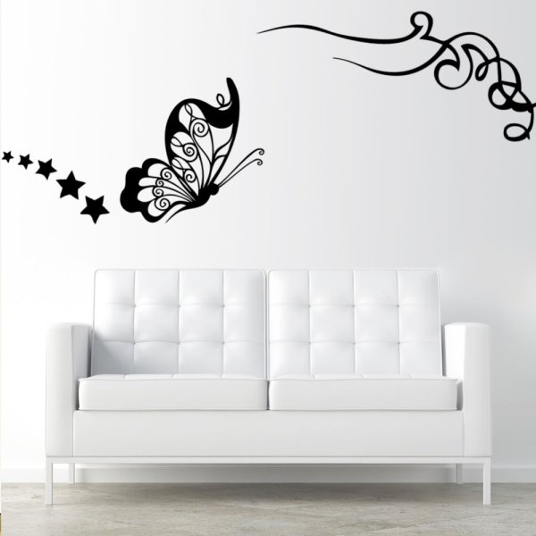 Интерьерные наклейки на стену бабочки