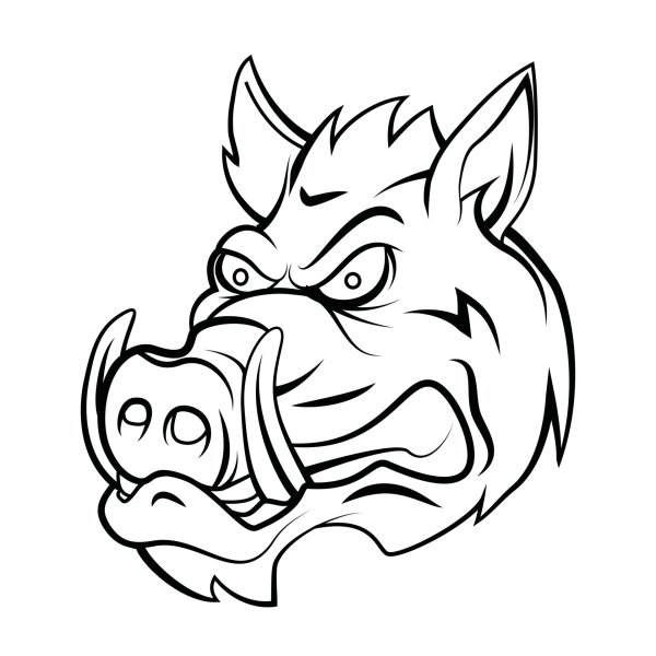 Морда кабана вектор