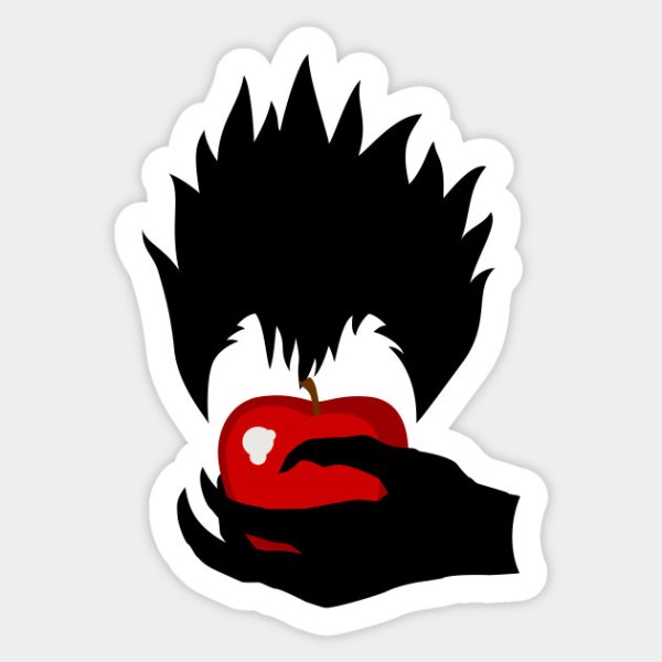 Рюк тетрадь смерти стикер