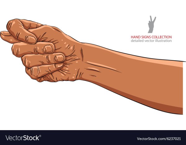 Фига из пальцев вектор