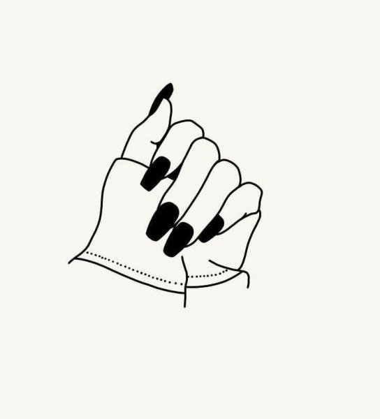 Эскиз ногти для логотипа