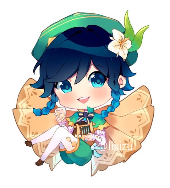 Венти Геншин Импакт Чиби Стикеры