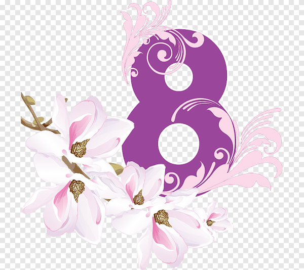 Красивая цифра 8 марта