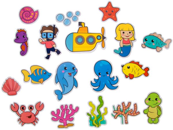 Жирафики.939616 набор стикеров для купания "океан" 18 стикеров