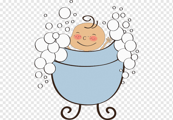 Стикеры малыш купается