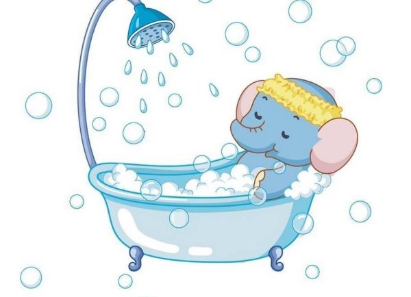 Ванна с пеной нарисовать