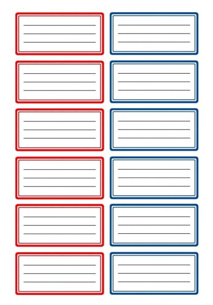 Наклейки на тетрадь для подписи