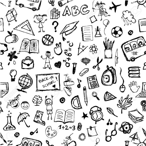 Школьный фон чб