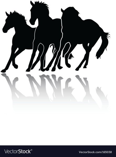 Тройка лошадей вектор