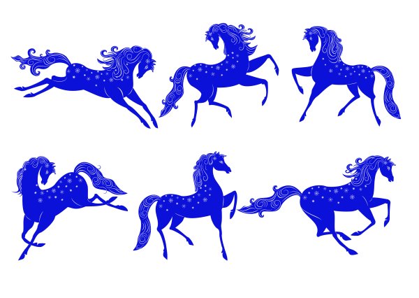 Раскраска лошадка с санями