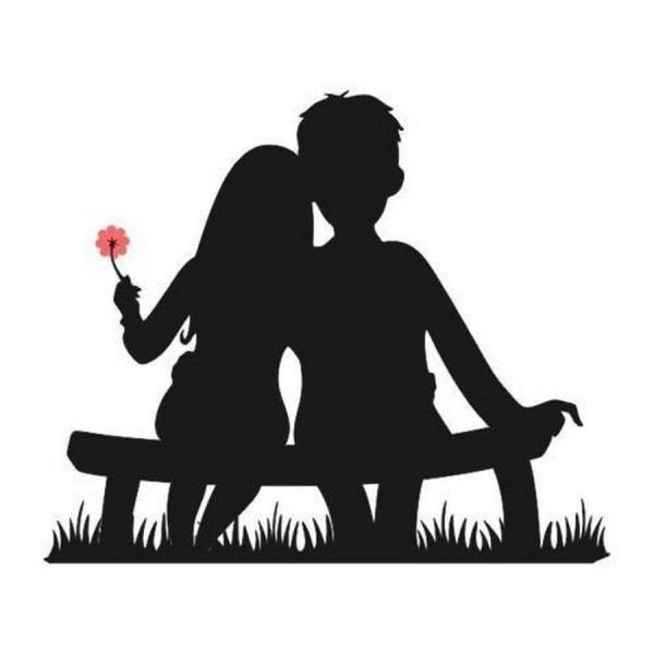 Силуэт двух влюбленных