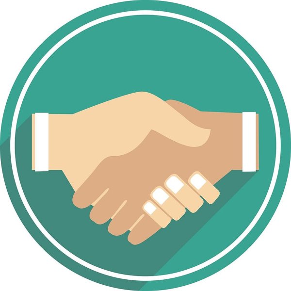 Стикер рукопожатие