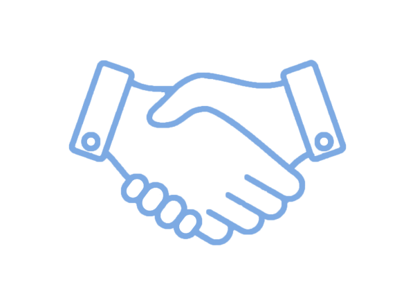 Рукопожатие на белом фоне