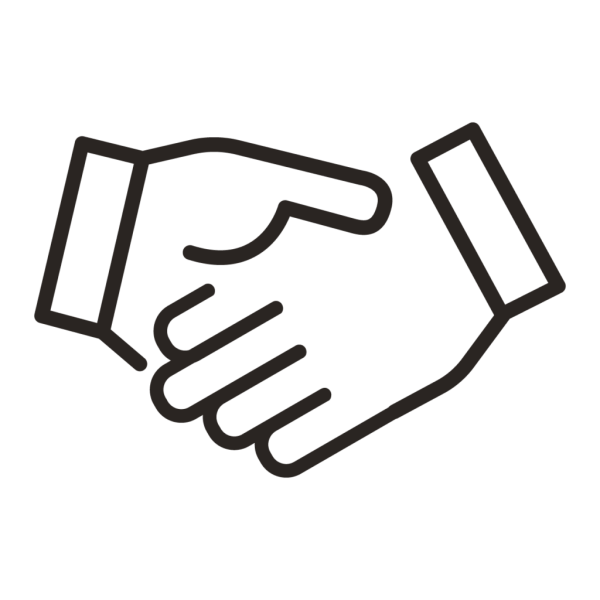 Иконка рукопожатие на прозрачном фоне