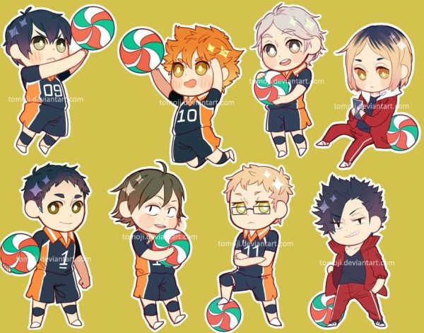 Haikyuu Чиби Стикеры