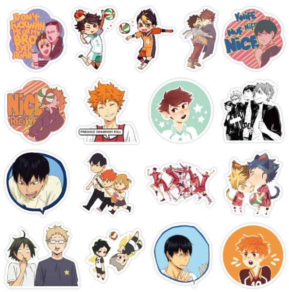 Волейбол аниме Стикеры хайкью