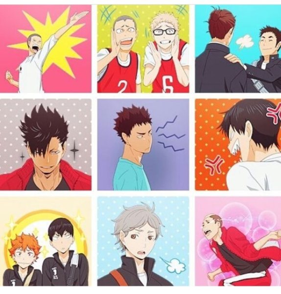 Стикеры волейбол Haikyuu