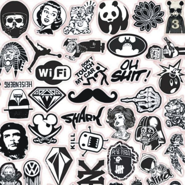 Черные наклейки